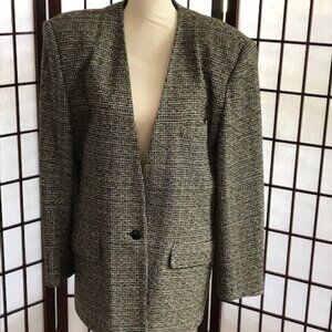 Anne Klein II, Black and Tan Jacket, Size 14